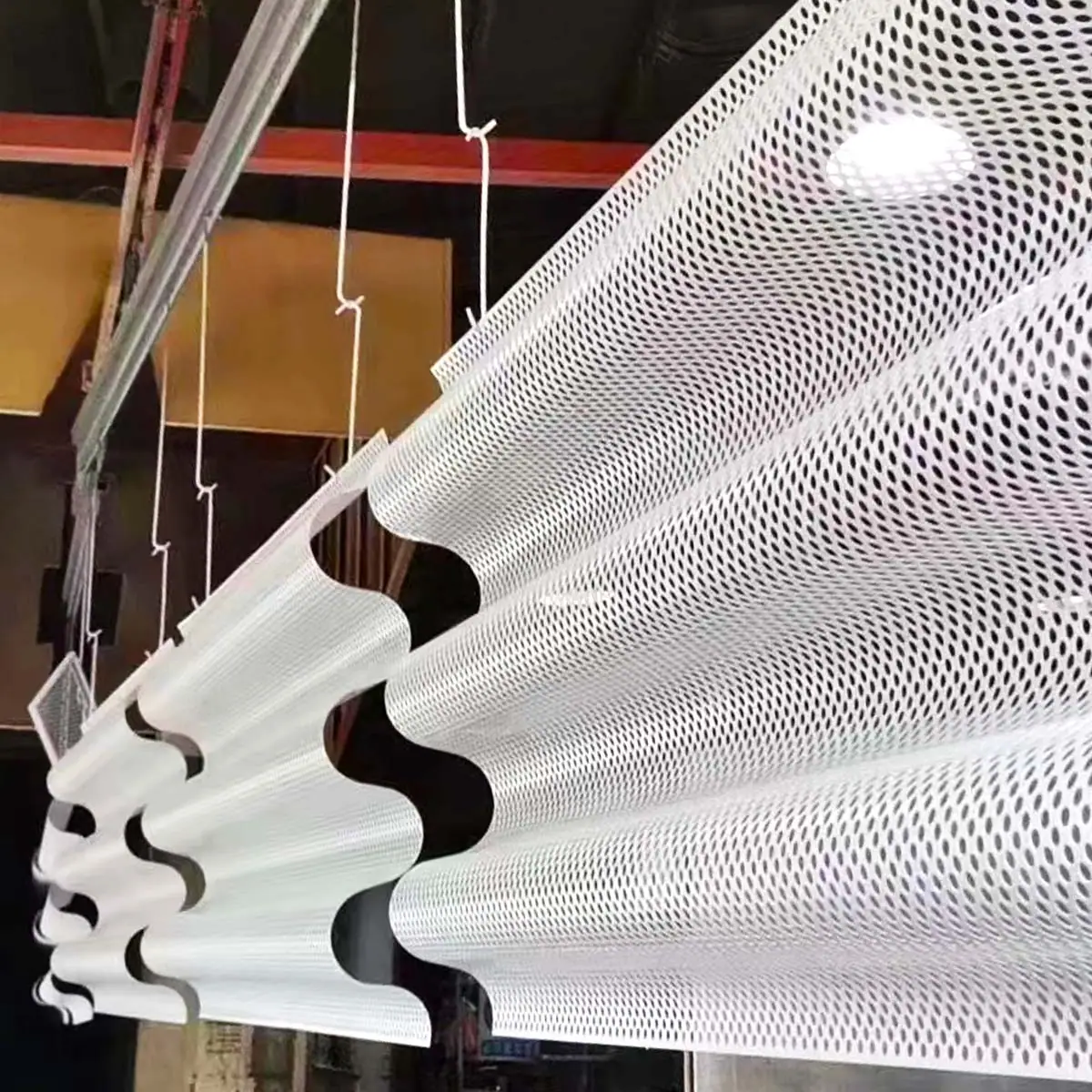 corrugated perforated metal panel