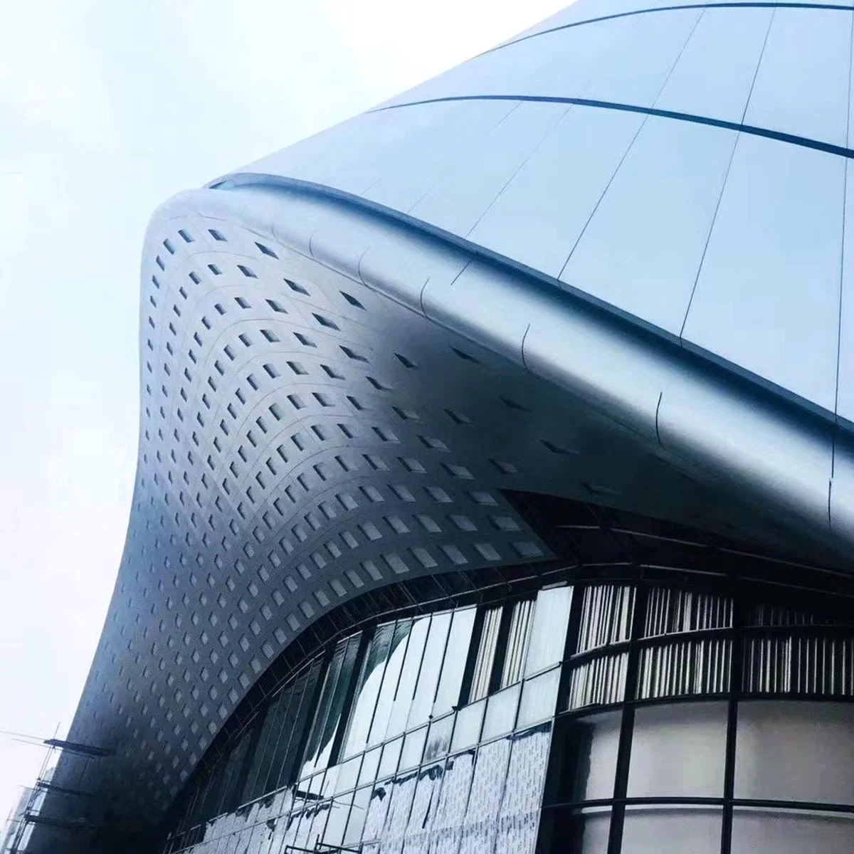 curved corrugated metal panels