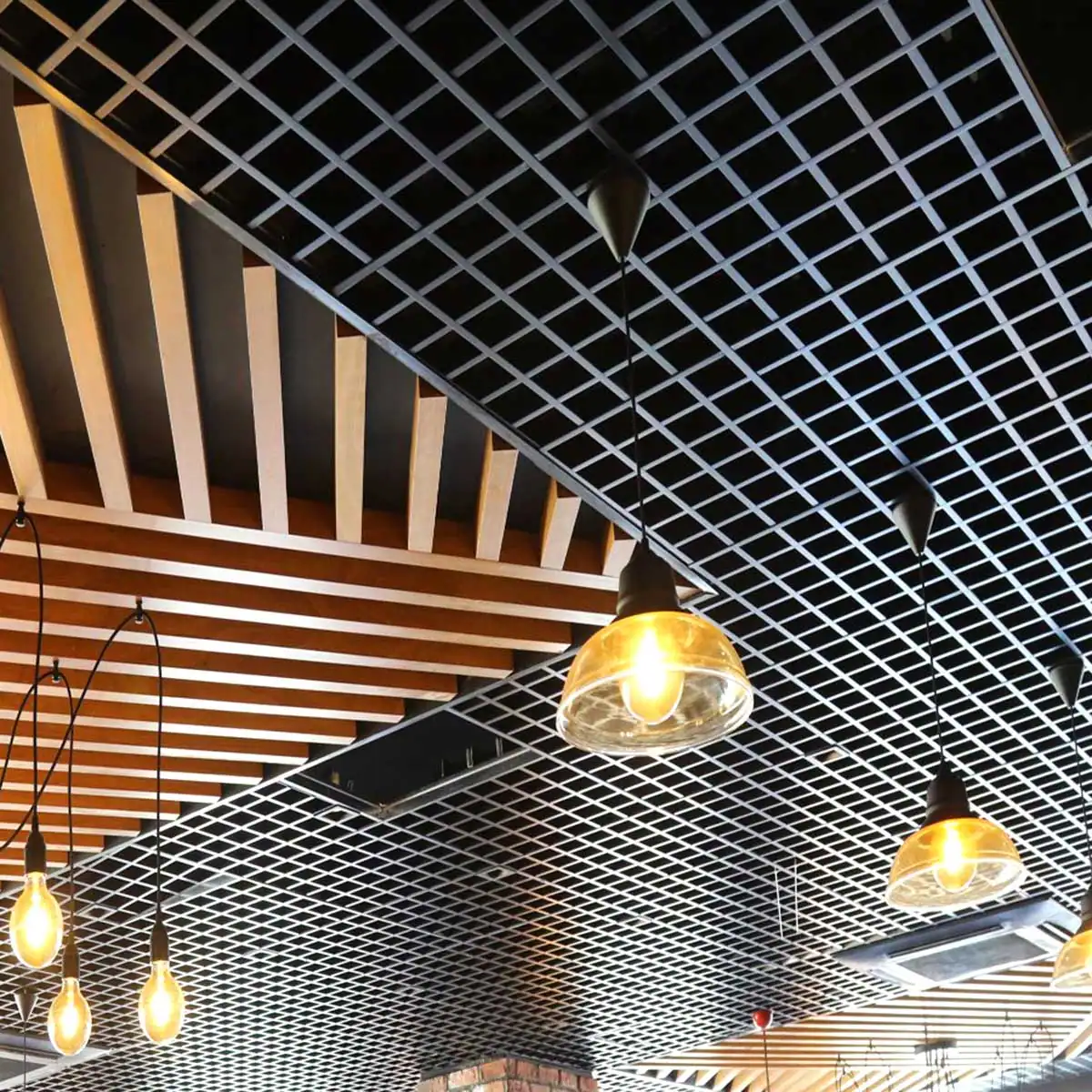 grid metal ceiling