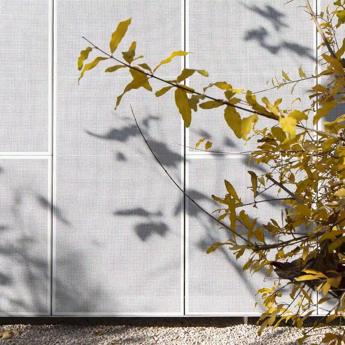 perforated metal panel facade