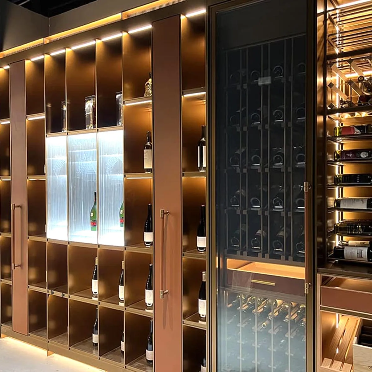 steel wine cabinet