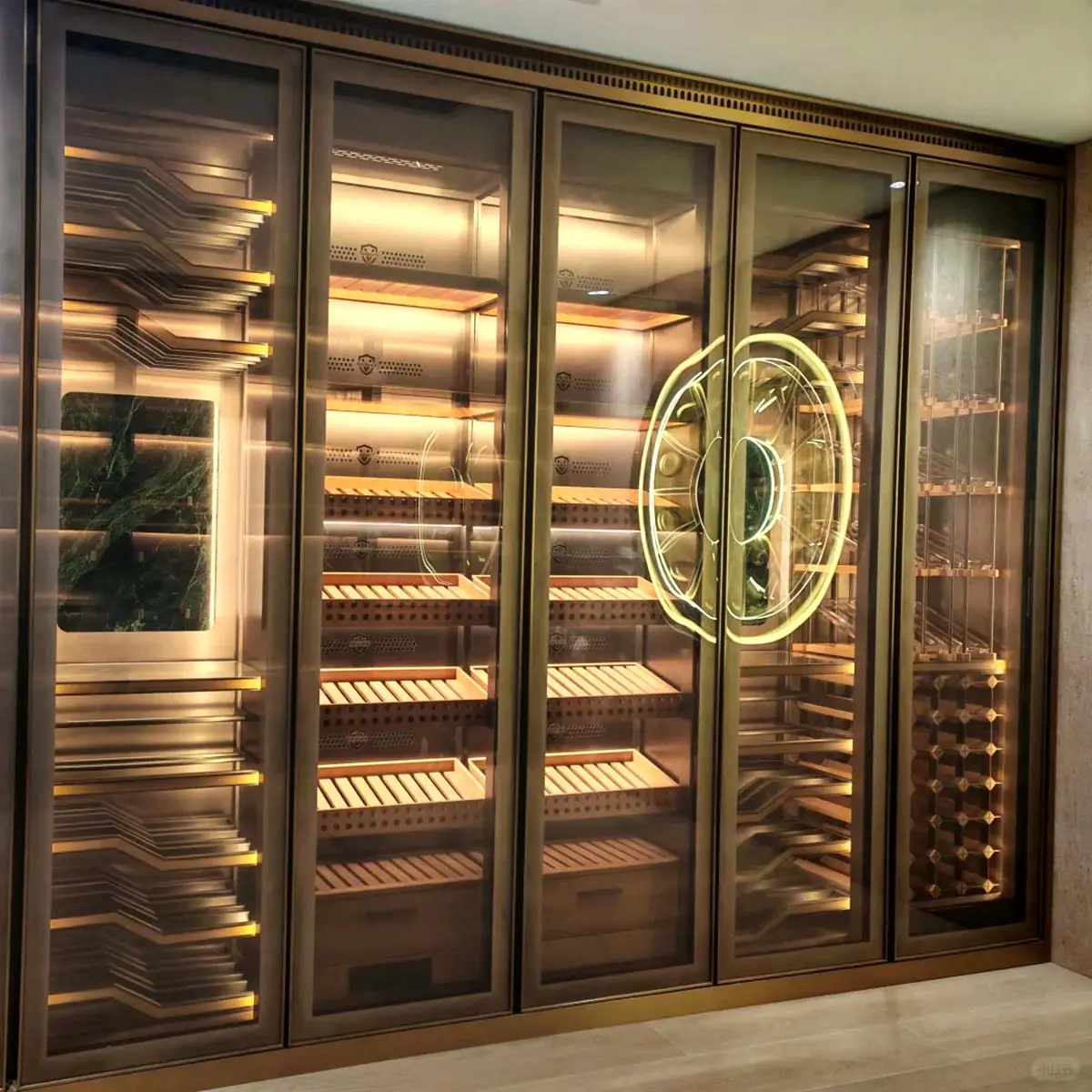wine cabinet with doors