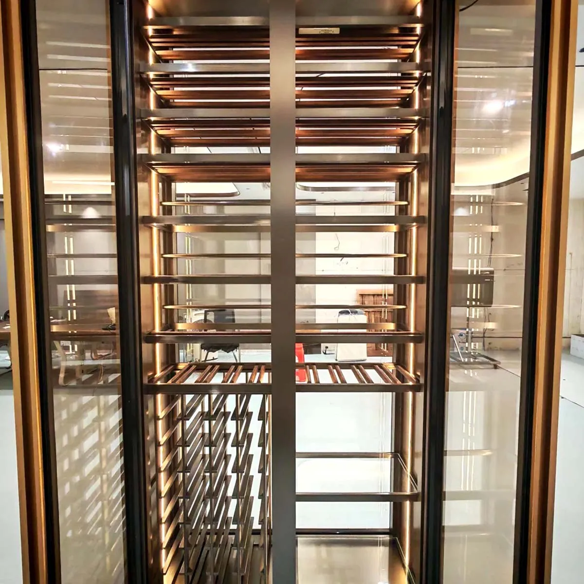 wine cabinet with wine cooler