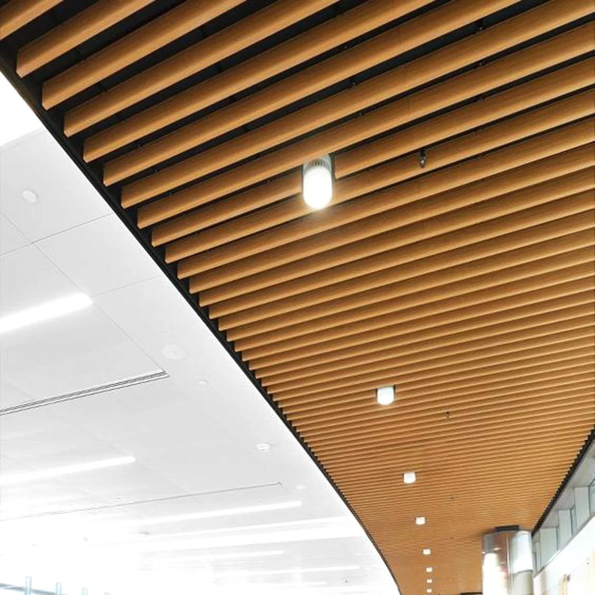 wood ceiling baffles